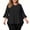 Black, variant on 3/4 Sleeve Peplum Tops for Women Plus Size Flowy Shirts Ruffle Hem Dressy Casual Tunic Blouses, Purple, 3XL