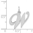 thumbnail image 3 of 14K White Gold Medium Size Fancy Script Design Letter W Initial Pendant, 3 of 3