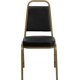thumbnail image 5 of Songqin Trapezoidal Back Vinyl Stackable Banquet Chair, Multipurpose Stacking Chair with Padded Seat and Back, Black/Gold, 5 of 16