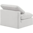 thumbnail image 5 of Meridian Furniture Indulge Contemporary Velvet Armless Chair in Cream, 5 of 9