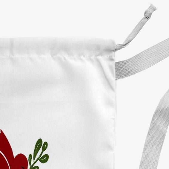 Simply Daisy Noel Bird 28 x 36 in White Laundry Bag