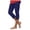 Dark Blue, variant on Capri Leggings for Women, Summer Lightweight Cropped Capri Pants, Knee Length Dressy Casual Trendy Ladies Trousers (Blue, XXXL)