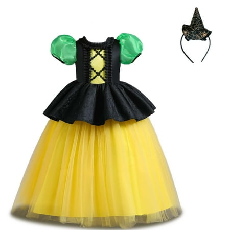 

REORIAFEE Girls Bohemian Dress School Dress Long Dress Halloween Cosplay Masquerade Dress Summer Dress Y2k Dress Birthday Dress Ethnic Dress Flower Girls Dress Lolita Dress Yellow 6-7 Years