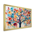 thumbnail image 2 of Designart "Abstract Tree in Colorful Style I" Floral Framed Wall Art Decor - Global Multicolor Tree African Living Room Framed Canvas Art, 2 of 6