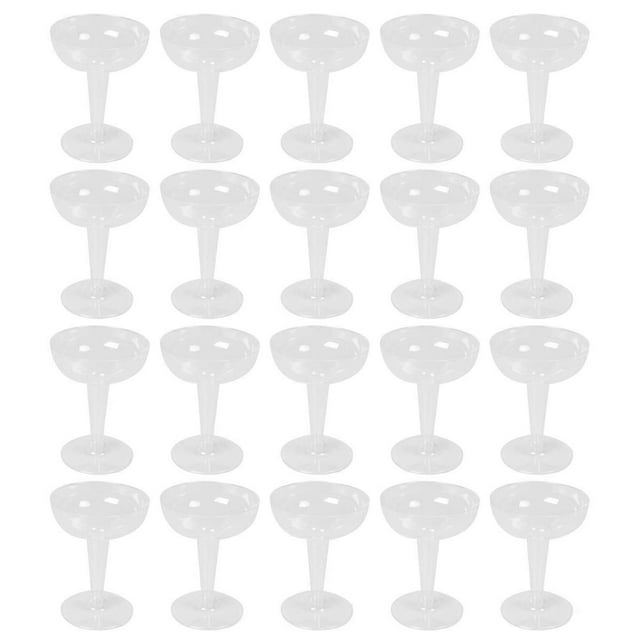New Plastic Champagne Flutes - 20Pcs Clear Plastic Champagne Glasses for Parties Clear Pl