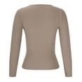 thumbnail image 5 of Annhoo Knitted Tops for Women Casual Slim V Neck Long Sleeve Pullover Shirts Fall Comfy Soft Sweater Blouses, 5 of 6