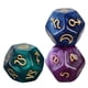 thumbnail image 2 of Juego de 3 dados astrológicos de resina perlada con múltiples caras para adivinación de constelaciones. Púrpura Verde Azul, 2 of 7
