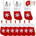 thumbnail image 2 of Panxico Tableware Kitchen Essentials Christmas Christmas Bag Spoon Bag Stockings Decor Fork 8PC Home Decor Red, 2 of 9