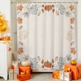 thumbnail image 5 of Shower Curtains for Bathroom-48"x72",Farm Autumn Pumpkin Maple Leaf Waterproof Bath Curtain Grommet Shower Curtain Set, 5 of 7