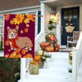 thumbnail image 3 of Fall Dog House Flag Double Sided Autumn Thanksgiving Maple Leaves Orange Burlap Yard Outdoor Decor 28 x 40 Inches Cute Pet Dog Corgi Wearing Scarf Outside Garden Banner, 3 of 5