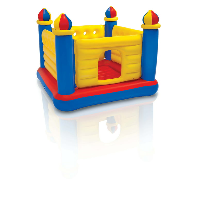 Intex 48259EP Inflatable Jump-O-Lene Castle Bouncer Indoor Outdoor Kids  Jump Bounce House for 2 Kids, Ages 3 to 6 Years 