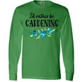 thumbnail image 3 of Inktastic I'd Rather Be Gardening Blue Flowers Long Sleeve T-Shirt, 3 of 5