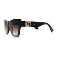 thumbnail image 6 of Womens Oversized Exposed Lens Rectangle Cat Eye Designer Fashion Luxury Sunglasses Tortoise - Brown, 6 of 8
