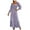 Purple, variant on Women's 2024 Fall Long Sleeve Maxi Dress - Square Neck, Smocked Tiered A Line - Flowy Polyester Dress with Side Pockets - True to Size - S-XXL