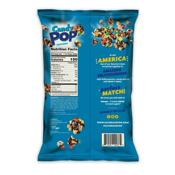 (Price/Case)Candy Pop PSCP137 12/5.25Oz M&M Candy Pop Popcorn