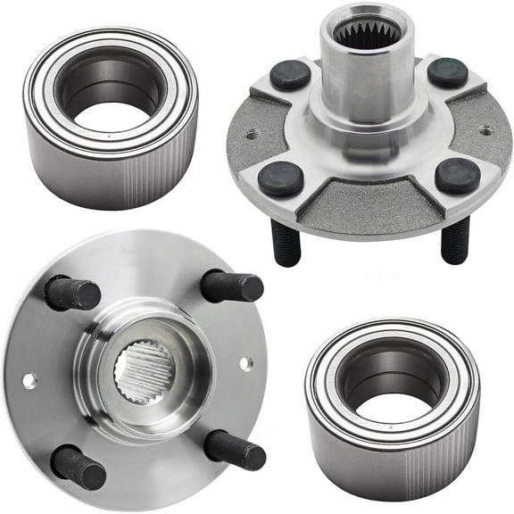 Detroit Axle - FWD Front Wheel Bearing Hubs Kit for Hyundai 2012-2017 Accent, 2 Wheel Bearing Hubs Assembly 2 Wheel Bearings 2013 2014 2015 2016 Replacement