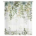 thumbnail image 2 of Green Eucalyptus Leaves Sheer Curtains 63 Inches Long, Summer Botanical Weeping Light Filering Curtains, Breathable Simi Curtain Privacy Drapes for Living Room Bedroom Lightweight Window Treatment, 2 of 9