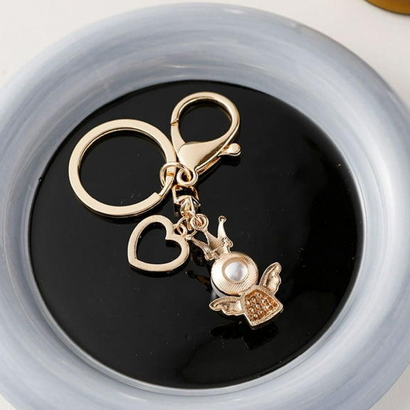 Raindrops Golden Metal Angel Key Chain Charms for Decoration and Gifts Perfect for Wedding Parties Valentine's Day Christmas