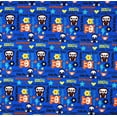 thumbnail image 2 of 1 Fat Quarter - Skelanimals Halloween Animals on Blue Cotton Fabric - Baby Penquin Dog & Bear - 18" X 21", 2 of 2