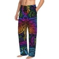 thumbnail image 3 of Kdxio Indian Mandalas Dragonfly Print Men's Sleep Pajama Pant Lounge Pants with Pockets, 3 of 8