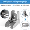 thumbnail image 1 of Baohd 4pcs/set Simple Structure Hinge Rustproof Non-deformable 90掳 Anti-corrosion Folding Hinge Table, 1 of 6
