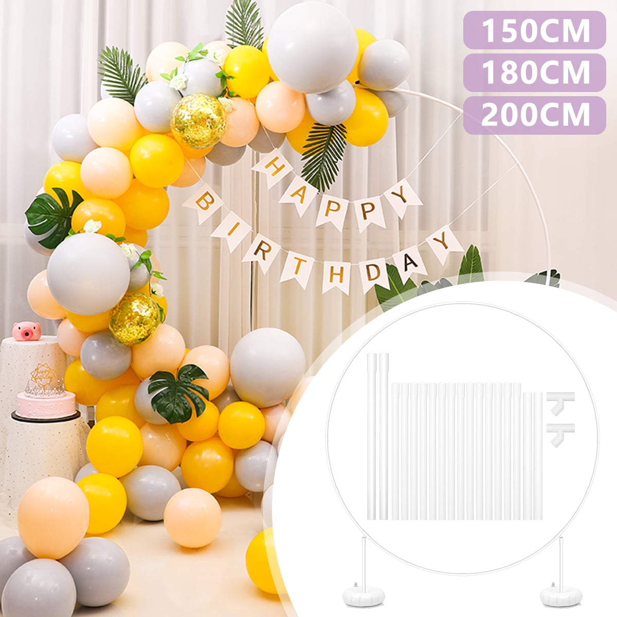 Littleduckling Balloon Column Stand Round Circle Frame Balloon Arch