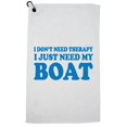 thumbnail image 1 of I Don't Need Therapy I Just Need My Boat Hilarious Golf Towel with Carabiner Clip, 1 of 5