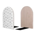 thumbnail image 2 of Naloa Snowflake Minimalist 2 Pcs Bookend Large Capacity Office Book Ends for Home Office Library School Study Decoration, 2 of 8