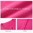 thumbnail image 3 of JWD Women Open Front Cardigan Buttons Long Sleeve Lightweight Knit Sweater Hot Pink L, 3 of 6
