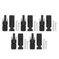 thumbnail image 3 of Juego de 5 conectores solares fotovoltaicos IP67, aislamiento PPO impermeable, capacidad de soporte de voltaje de alta corriente, conector de Cable fotovoltaico 1000V 30A VoborMX herramienta, 3 of 8