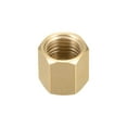 thumbnail image 3 of Brass Female Pipe Fitting Cap 1/4" SAE Hex Head End Plug Connector 4 pcs, 3 of 5