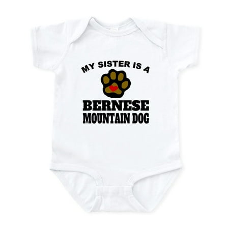 

CafePress - My Sister Is A Bernese Mountain Dog Body Suit - Baby Light Bodysuit Size Newborn - 24 Months