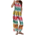 thumbnail image 2 of Puntoco Mujeres Moda Leopardo Estampado O-cuello Sin mangas Playsuit Casual Long Jumpsuit Puntoco Puntoco-7139, 2 of 5