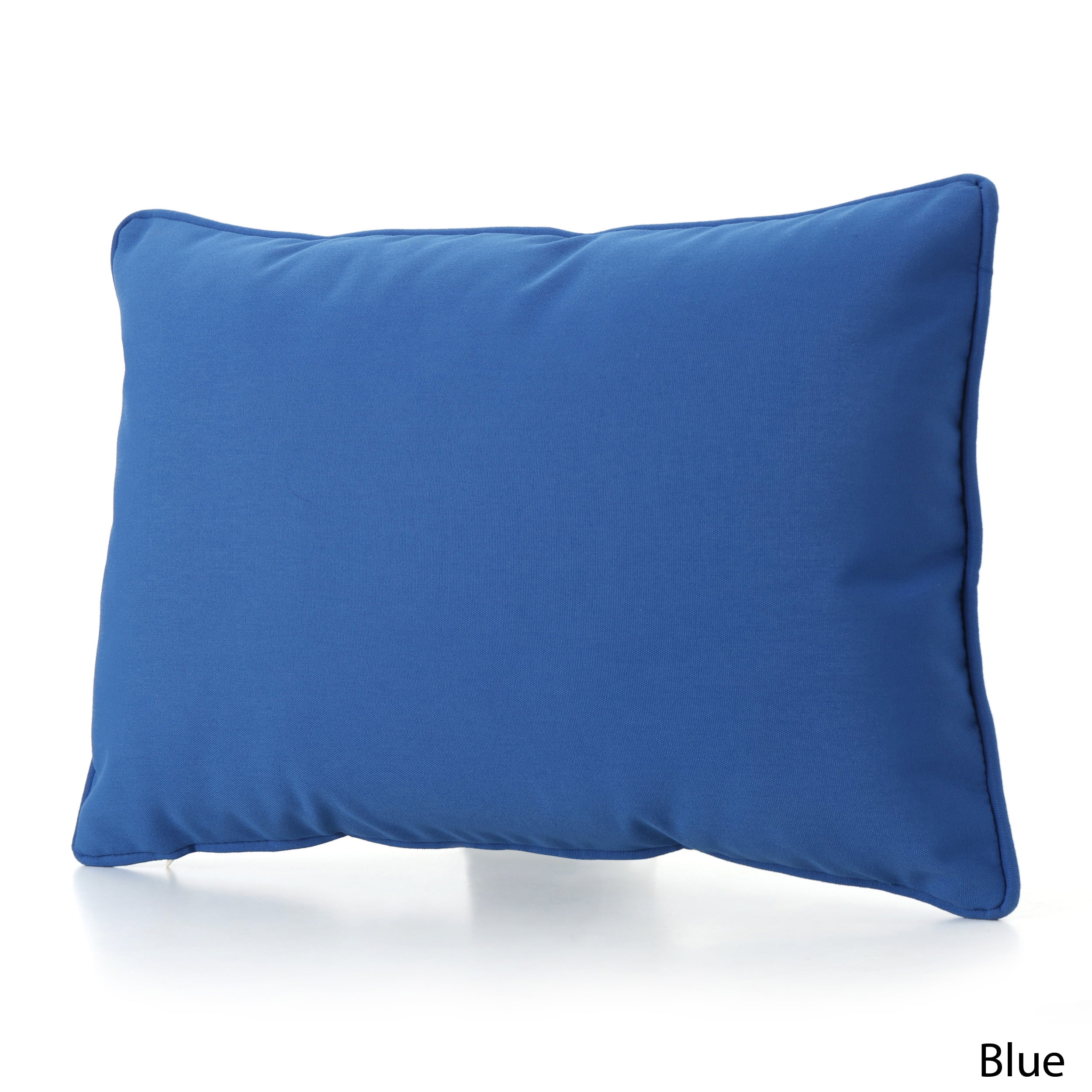 Esme Outdoor 18 x 11.5 in. Water Resistant Fabric Rectangular Pillow Blue