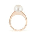 thumbnail image 2 of ANGARA Solitaire Freshwater Cultured Pearl Split Shank Ring in 14K Rose Gold for Women | June Birthstone, Birthday, Anniversary, Jewelry Gift for Women | Pearl Ring, 2 of 9