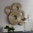 thumbnail image 5 of Uttermost Ahmet Contemporary Iron Metal Rings Wall Decor in Soft Gold, 5 of 7