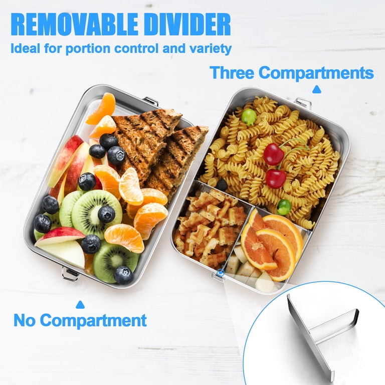 Vesteel Stainless Steel Bento Lunch Box, 29oz with Divider photo 3
