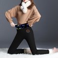 thumbnail image 2 of Gibobby pantalones de mujer Leggings Pantalones Cintura Impreso Calientes Mantener Mujeres Pantalones largos casuales（Negro， XXL), 2 of 5
