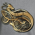 thumbnail image 3 of CafePress - Gold Norse Dragon Sweatshirt - Crew Neck Sweatshirt, 3 of 5