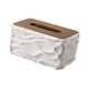 thumbnail image 5 of Cubierta de caja de pañuelos Porta pañuelos Elegante servilletero decorativo Dispensador de papel, Blanco, 5 of 9