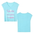 thumbnail image 5 of Sisters in Christ are Sisters for Life Holy Christian Faith Womens T Shirts, Short Sleeve V-Neck Shirts Cute Fit Summer Casual Tee Tops Dopamine Color Bright Blue 2XL, 5 of 5