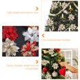 thumbnail image 5 of Gymnture christmas 12Pcs Glitter Poinsettia Flowers for Xmas Tree Ornaments, 5 of 10