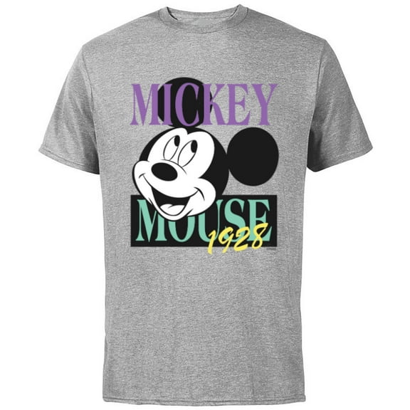 Disney Mickey Mouse Vintage Classics 1928 Retro - Short Sleeve Cotton T-Shirt for Adults - Customized-Athletic Heather