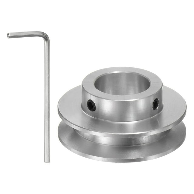 Unique Bargains Single Groove Pulley 17mm Fixed Bore 40mm Outer Diameter Aluminum Alloy for Drilling Machine 6mm PU Round Belt
