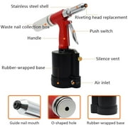 Fetcoi, Pneumatic Hydraulic Rivet Machine Portable Pneumatic Rivet Gun Pneumatic Tools with Dust Cover