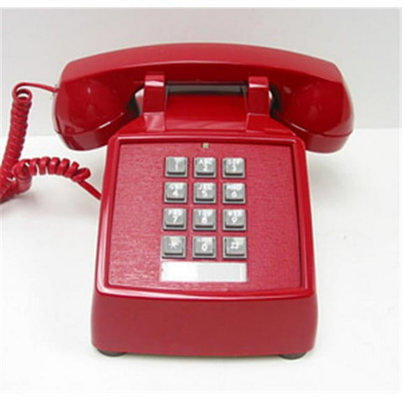 Cortelco 250047-VBA-20MD Single Line Desk Telephone - Red