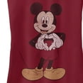 thumbnail image 2 of Junior's Mickey & Friends Distressed Heart Racerback Tank Top Scarlet X Large, 2 of 4