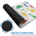 thumbnail image 6 of Long Mouse Pads for Desk,White Cartoon Dinosaurs Figures Pattern Desk Mats on Top Of Desks, Desk Mouse Pad Extra Large with 3mm Non-Slip Base and Stitched Edge for Gaming,Office,Work,Home 31.5"x11.8", 6 of 6