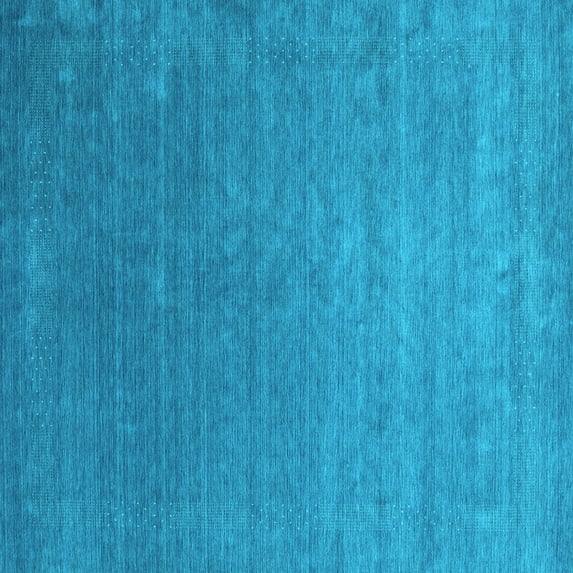 Ahgly Company Machine Washable Indoor Square Abstract Light Blue Contemporary Area Rugs, 3' Square
