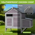 thumbnail image 5 of Aivituvin Chicken Coop for 2 Chickens Outdoor, Small Wooden Chicken House with Expandable Run, Nesting Box & Pull-Out Tray, Backyard Poultry Coop for Hens Ducks Quail, 5 of 7